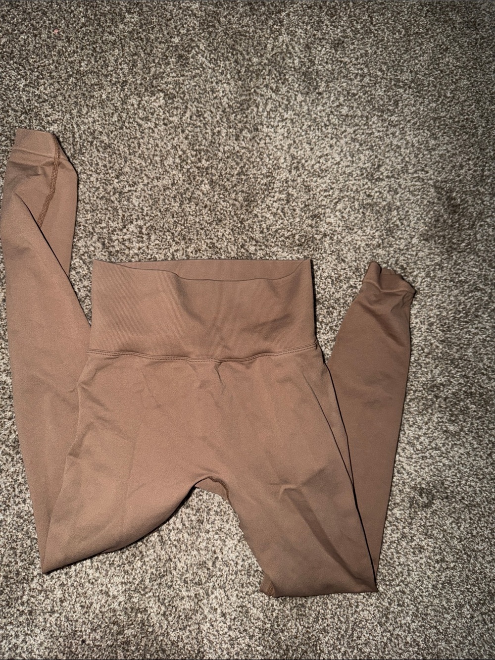 High-Waisted Brown Seamless Leggings